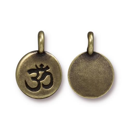 Om Coin Charm (4 Colors Available) - 2 pcs.