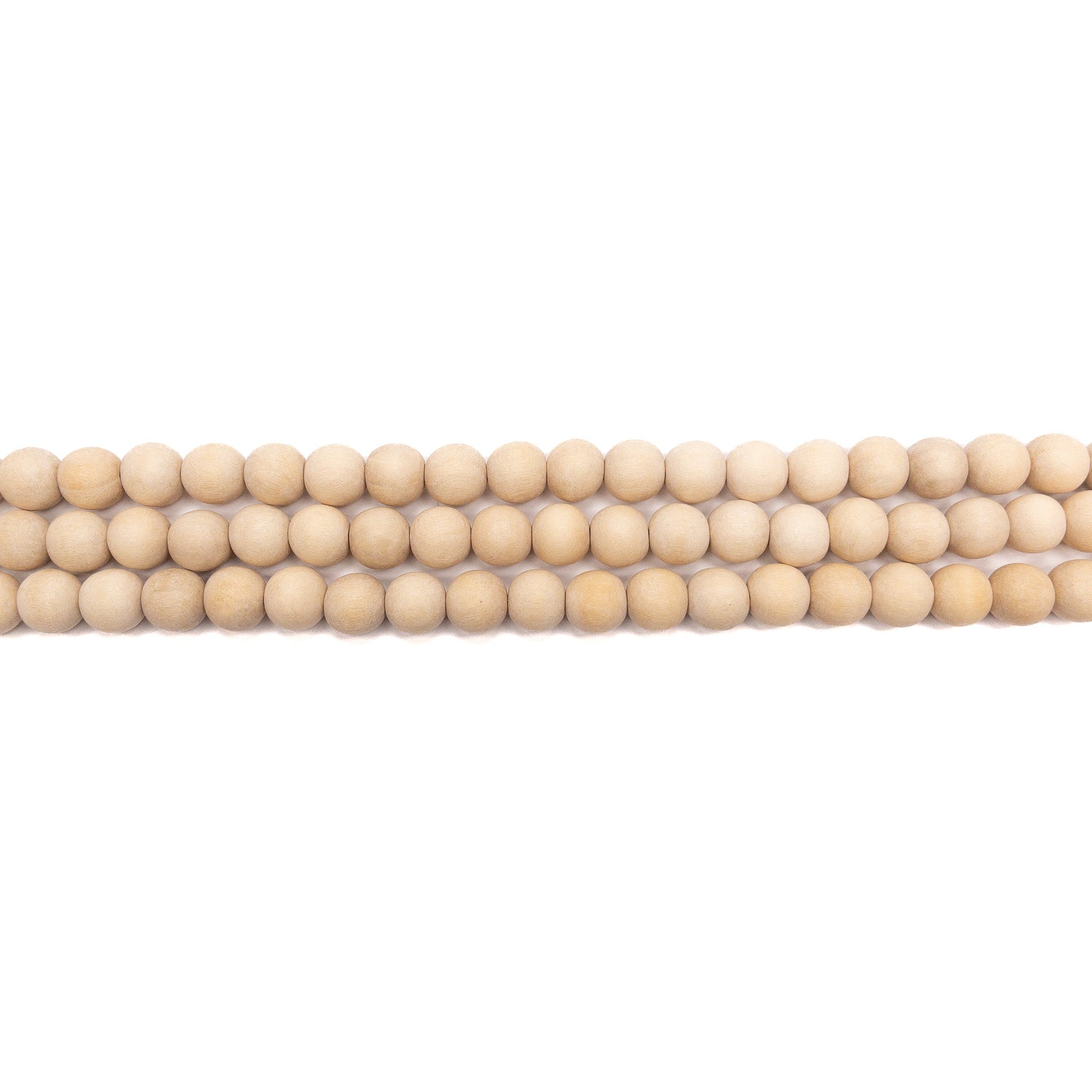 Panganton Wood Matte Finish 10mm Round Bead - 16" Strand