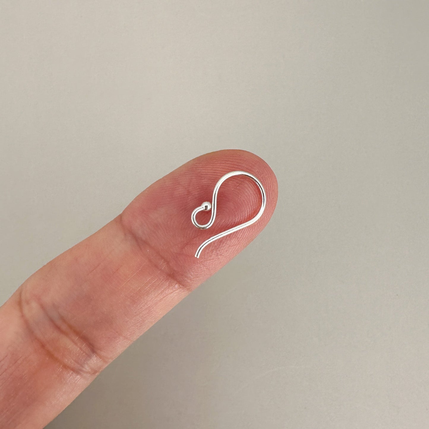 Petite Shepherd Earwire with Ball (Sterling Silver) - 1 pair (S6-87)-The Bead Gallery Honolulu