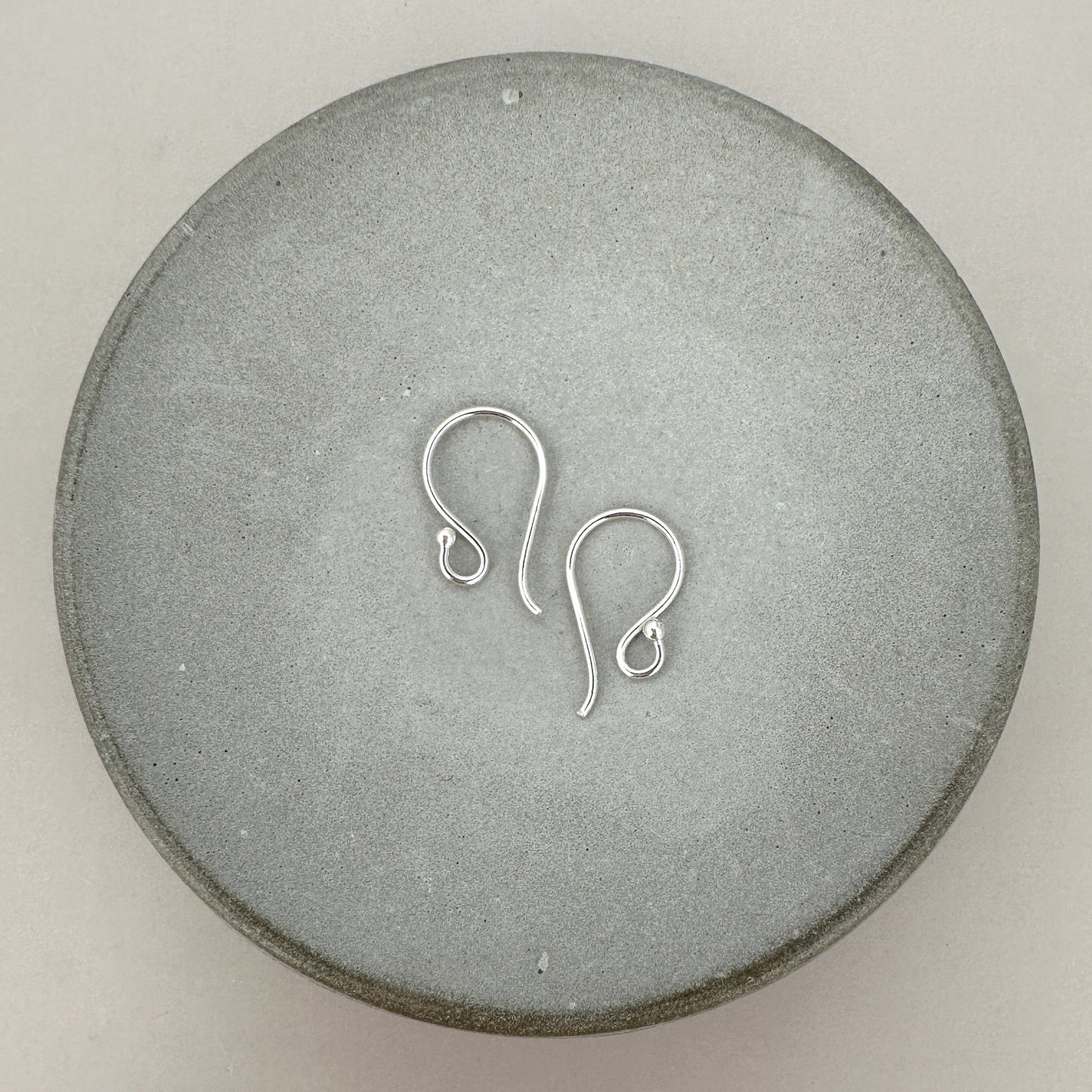 Petite Shepherd Earwire with Ball (Sterling Silver) - 1 pair (S6-87)-The Bead Gallery Honolulu