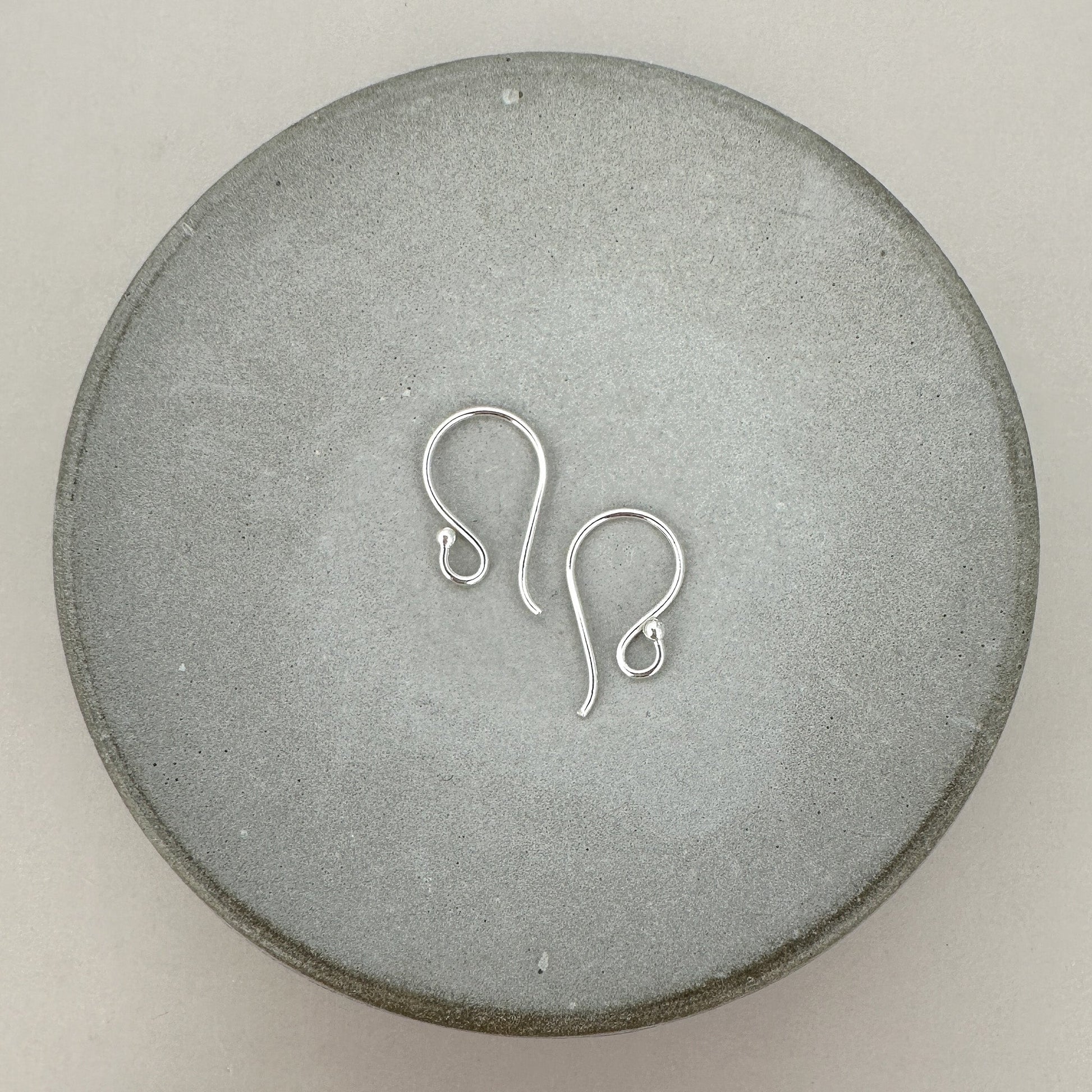 Petite Shepherd Earwire with Ball (Sterling Silver) - 1 pair (S6-87)-The Bead Gallery Honolulu