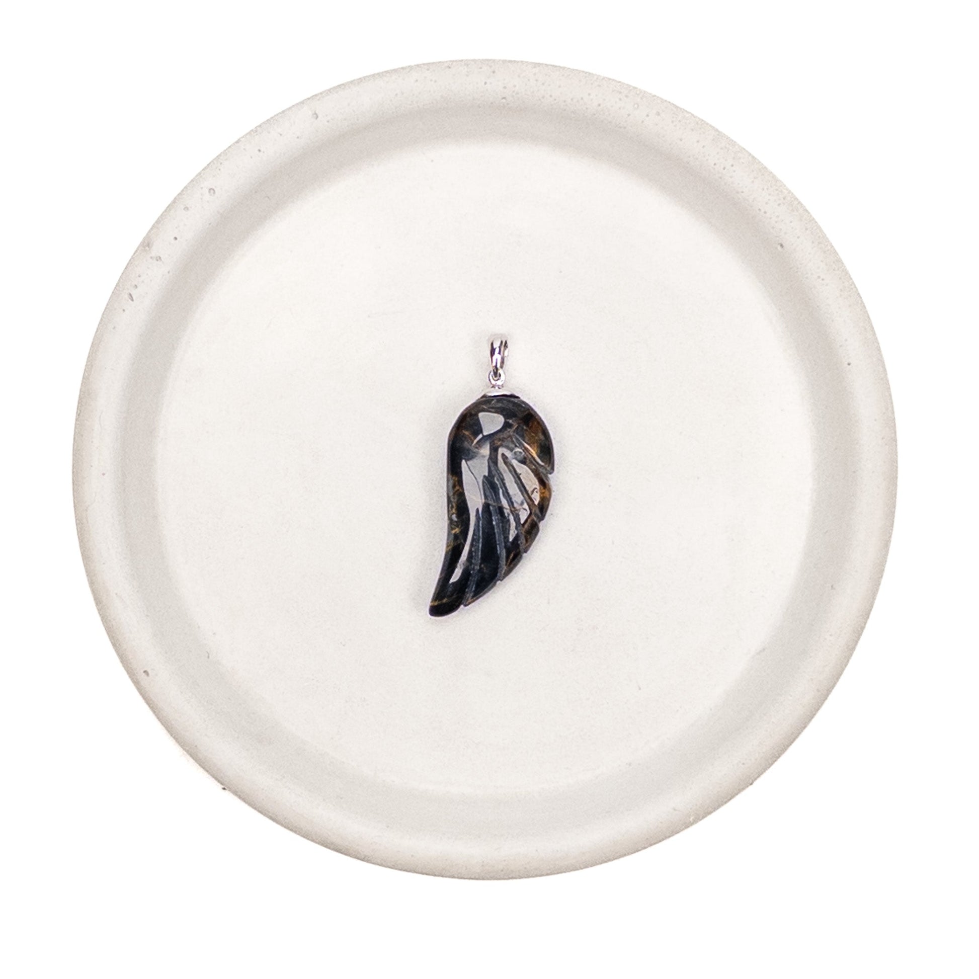 Pietersite 35mm Angel Wing Carved Pendant - 1 pc.-The Bead Gallery Honolulu