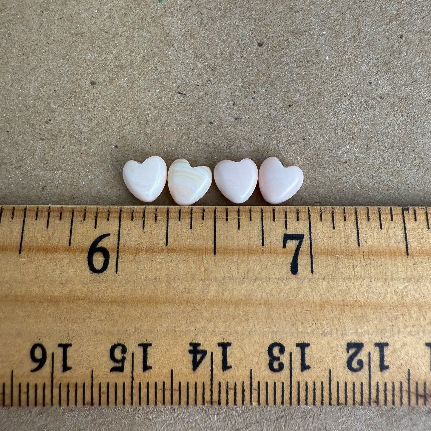 Pink Conch Shell 6mm Heart Bead - 1 pc. (P3289)-The Bead Gallery Honolulu