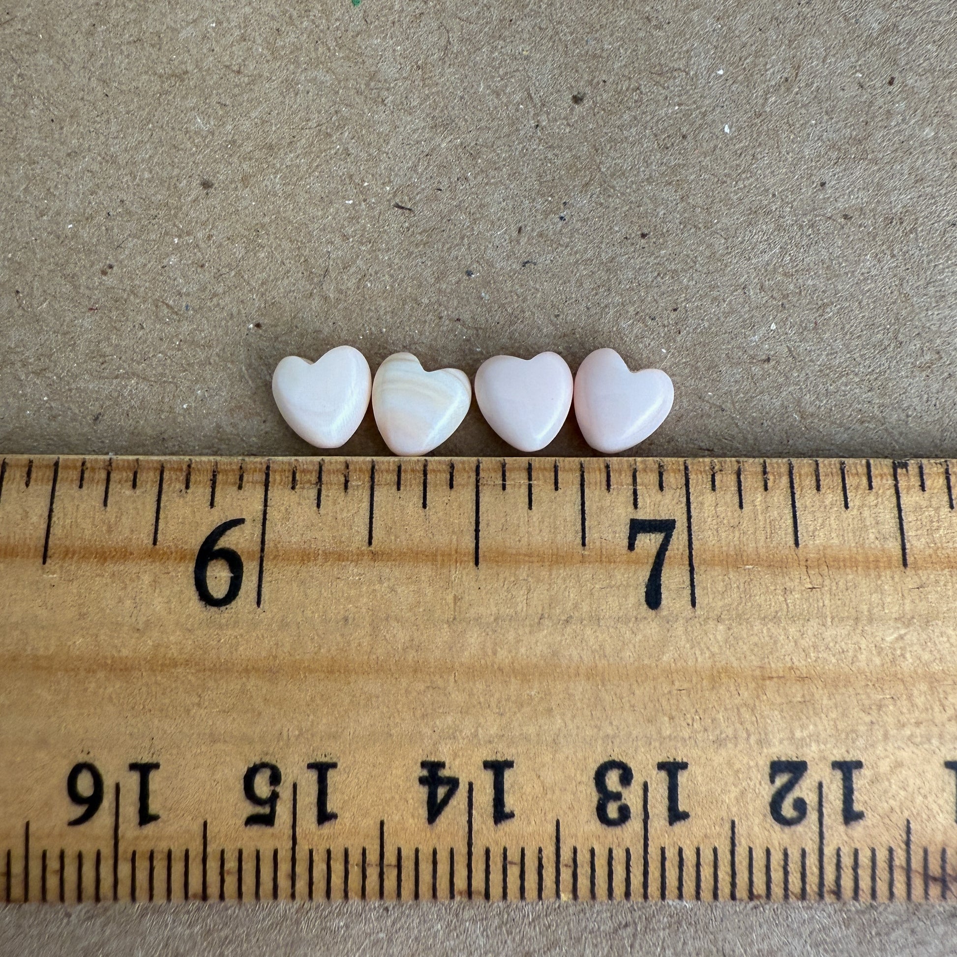 Pink Conch Shell 6mm Heart Bead - 1 pc. (P3289)-The Bead Gallery Honolulu