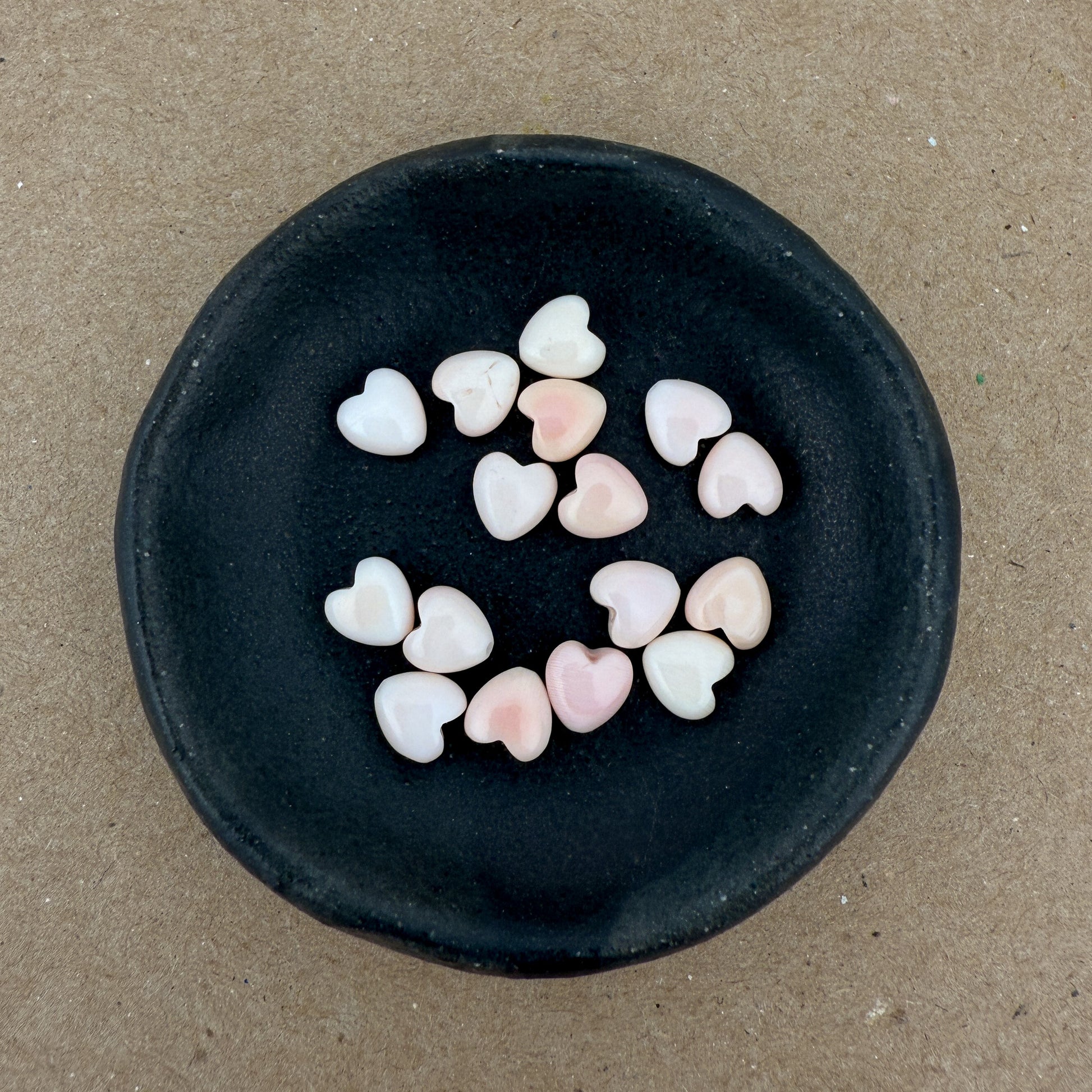 Pink Conch Shell 6mm Heart Bead - 1 pc. (P3289)-The Bead Gallery Honolulu