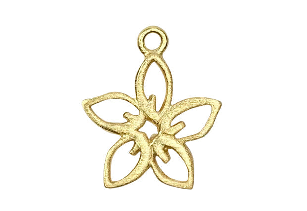 Plumeria Flower Charm (2 Metal Options Available) - 1 pc.