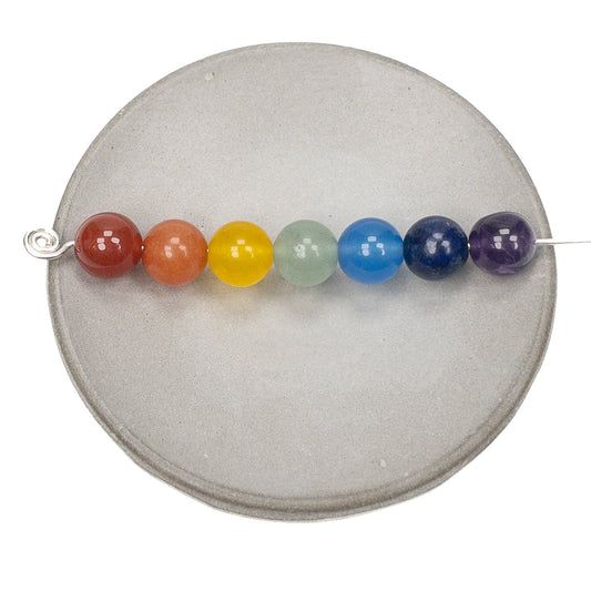 Rainbow Chakra 8mm Mala Color Set - 7 pcs.