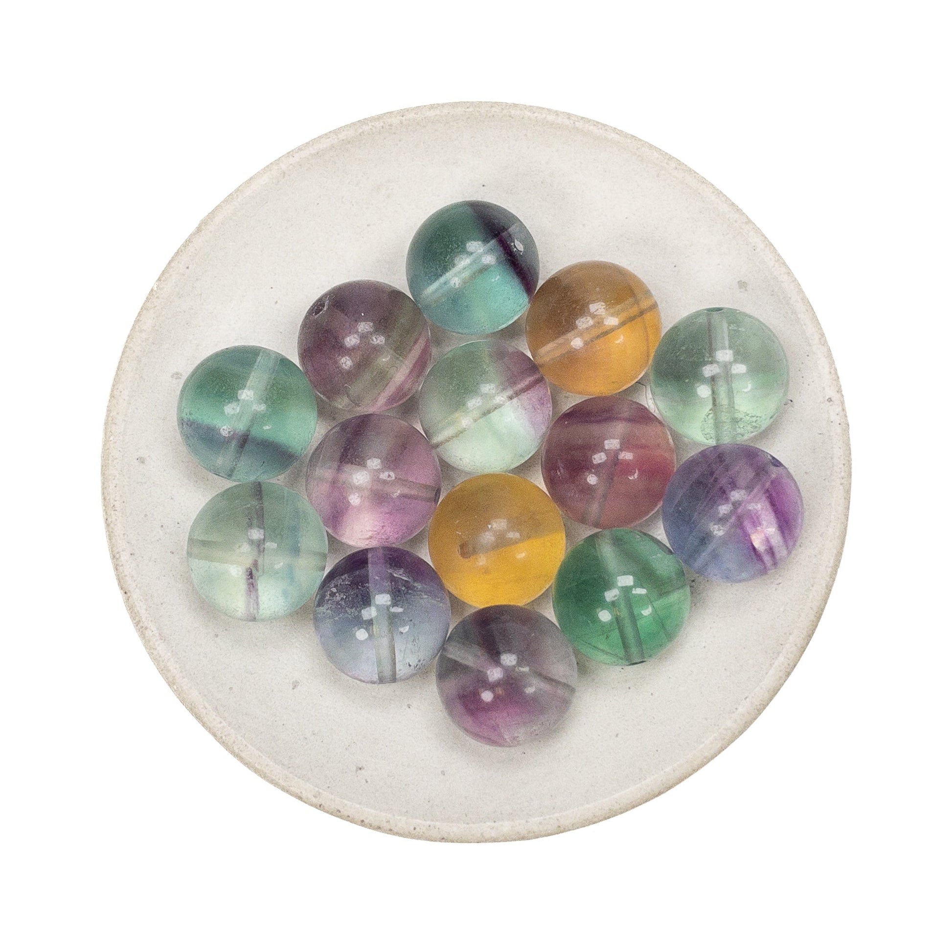 Rainbow Fluorite 11.5mm Round Bead - 1 pc.