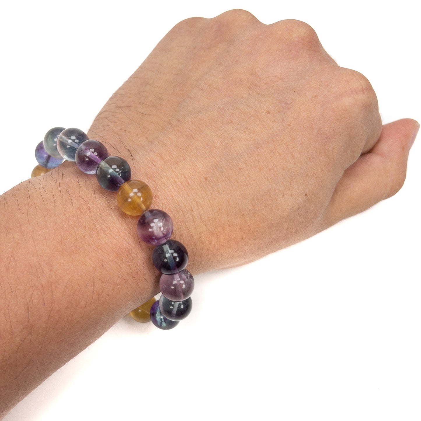 Rainbow Fluorite 11.5mm Round Bead - 1 pc.