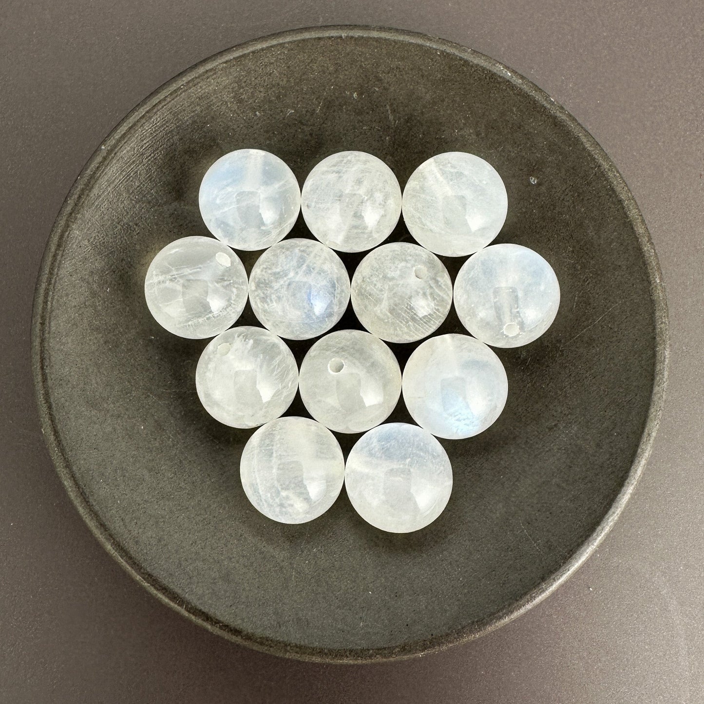 Rainbow Moonstone 10mm Smooth Round Bead - 3 pcs. (P3118)