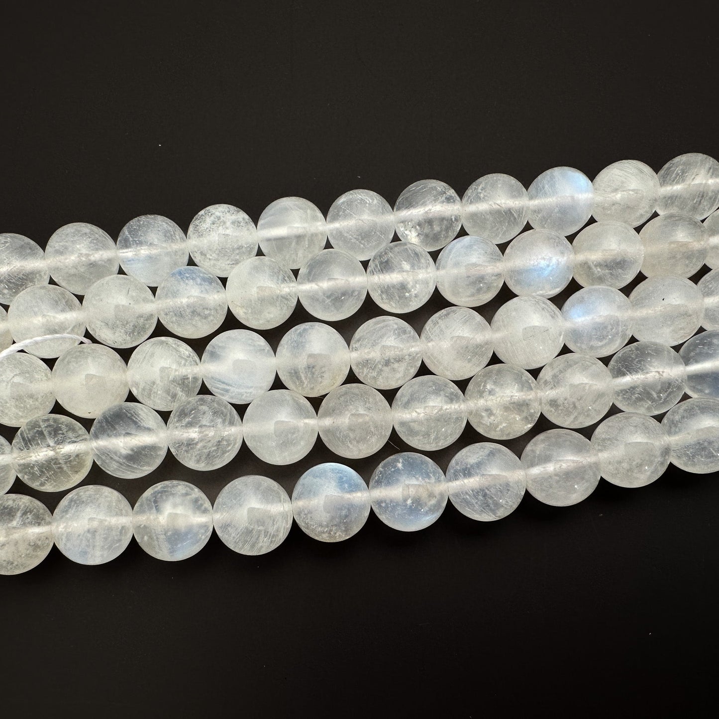 Rainbow Moonstone 10mm Smooth Round Bead - 8" Strand (GEM2235)