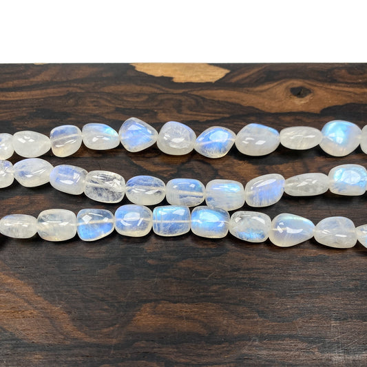 Rainbow Moonstone 13-16mm Tumbled Nugget Bead - 1 pc.