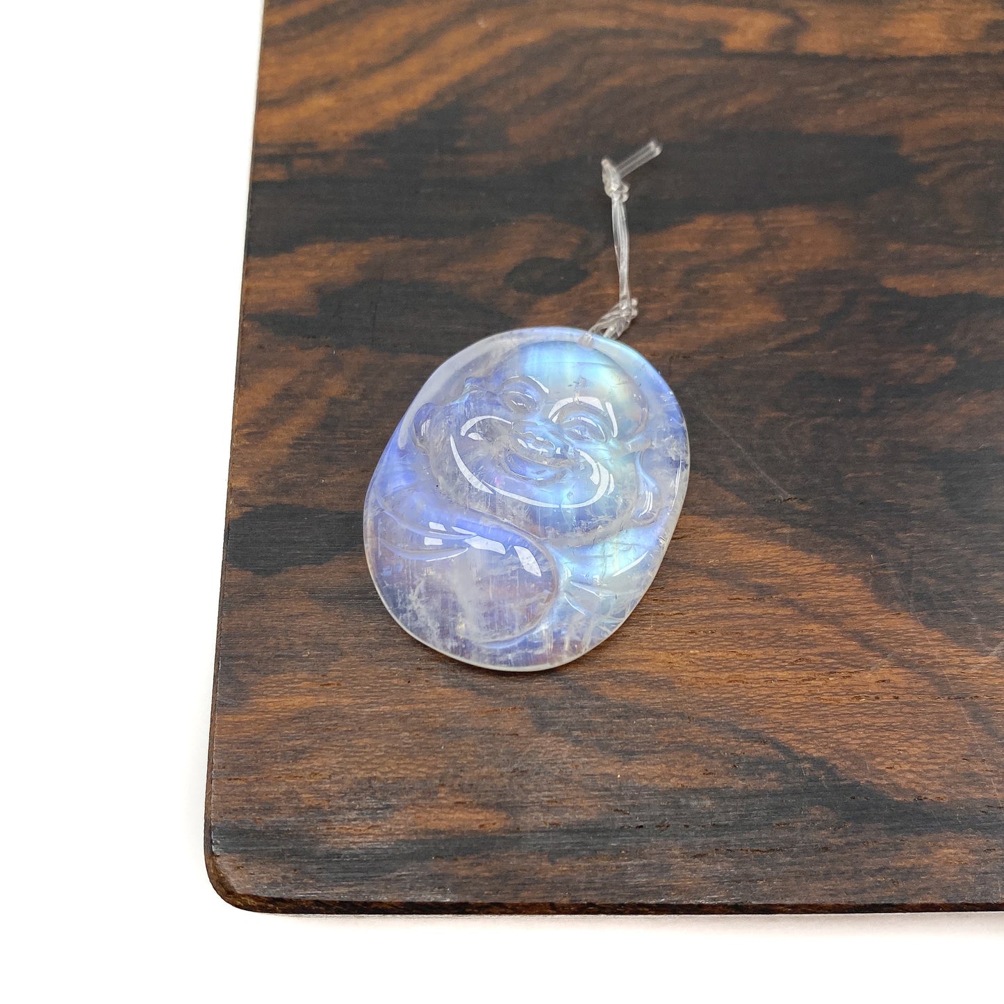 Rainbow Moonstone Buddha Pendant