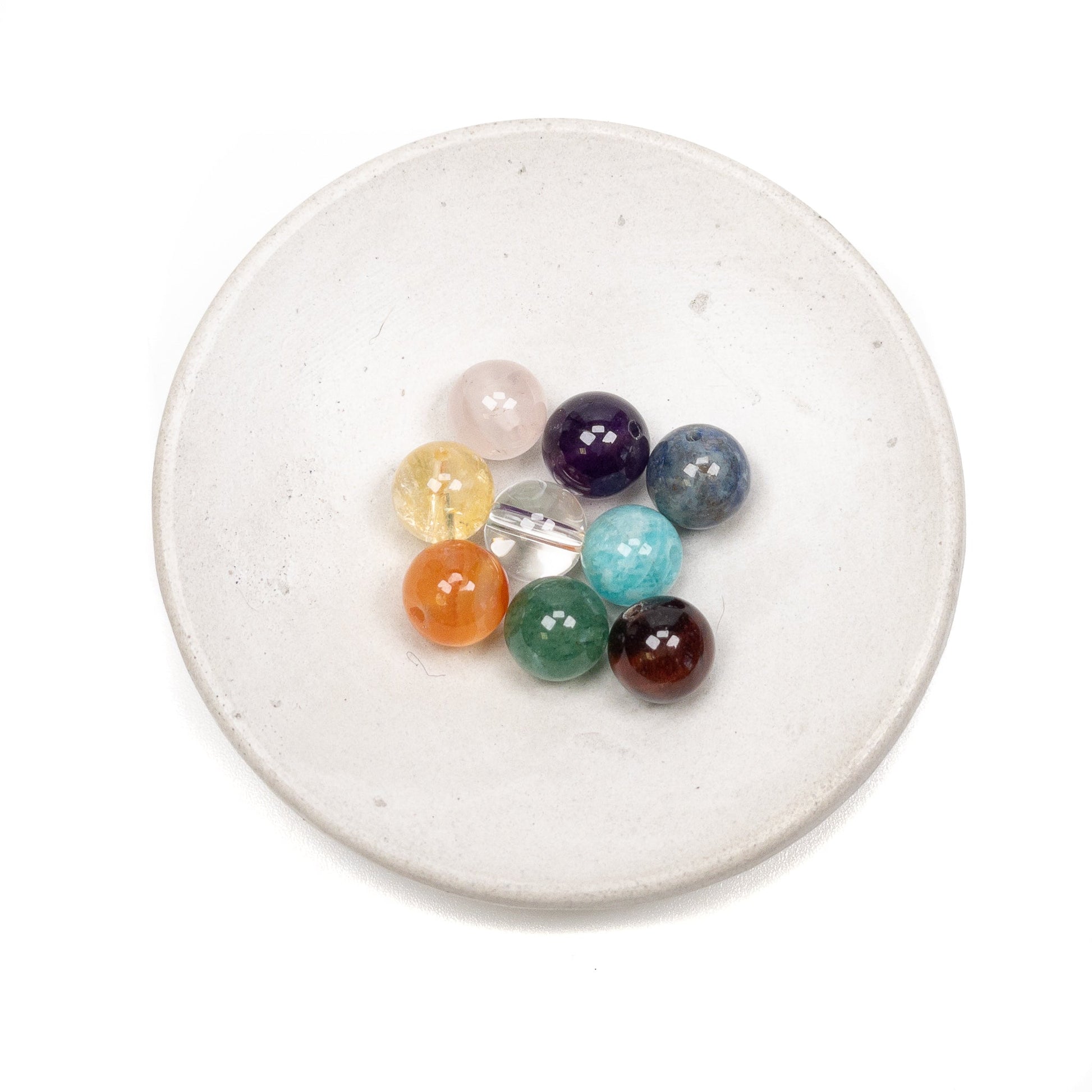 Rainbow of Gemstones 8mm Round Mix - 9 pcs.