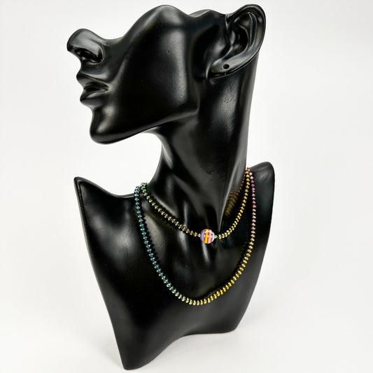 Rainbow Plated Synthetic Hematite 4.5x2mm Smooth Disk Bead - 15.5" Strand-The Bead Gallery Honolulu