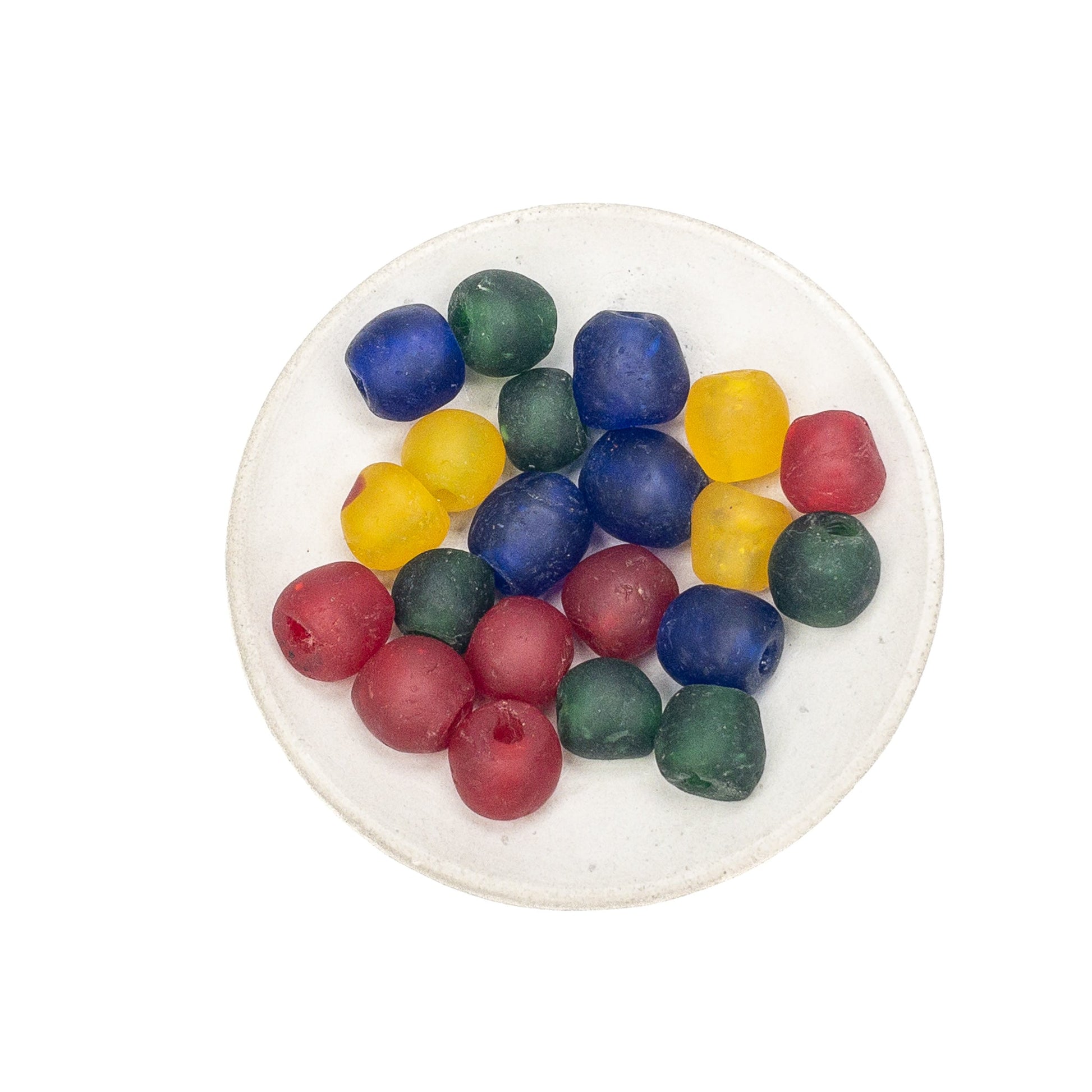 Holiday Rustic African Recycled Glass Bead Mix - 21 pcs.