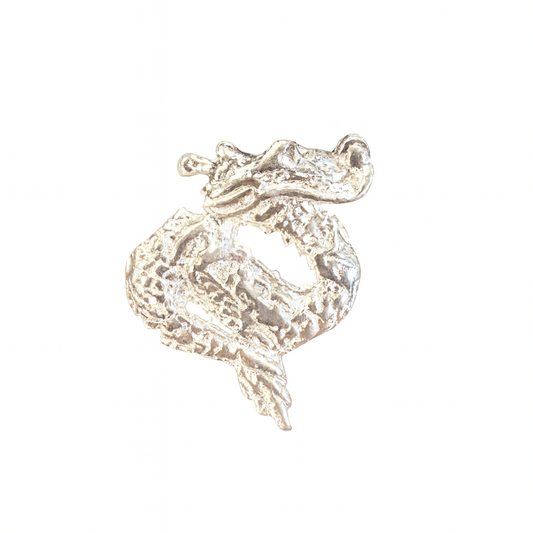 Dragon 9x12mm Side Drilled Bead - Thai Silver (1 pc/M2046)-The Bead Gallery Honolulu