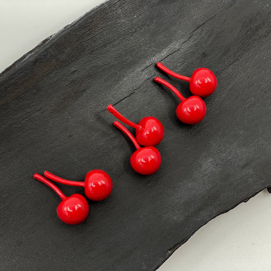 Resin Cheerful Cherry Charm - 2 pcs.