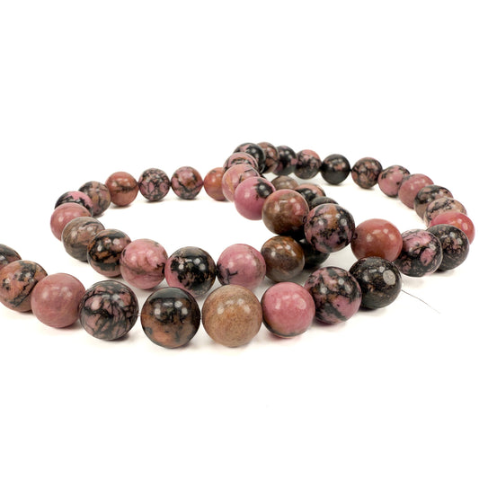 Rhodochrosite 10.5mm Smooth Round Bead - 6.5" Strand (GEM2261)-The Bead Gallery Honolulu
