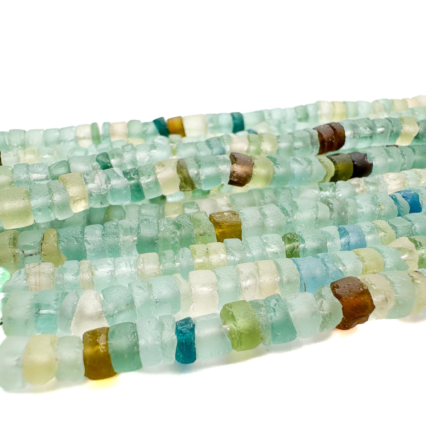 Roman Glass ~4.5mm Rondelle Bead - 1 strand-The Bead Gallery Honolulu