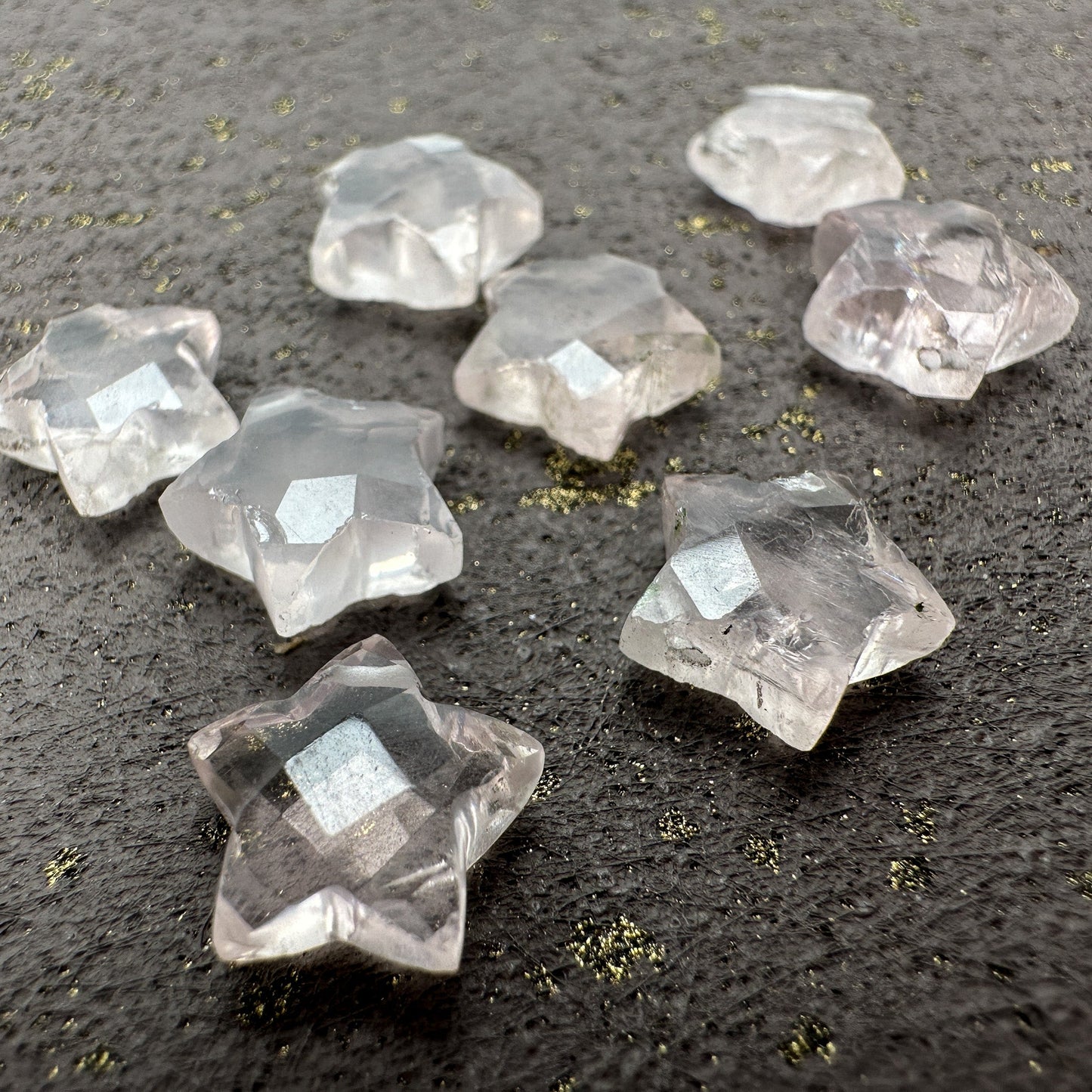 Rose Quartz 10mm Faceted Star Briolette Bead - 1 pc.-The Bead Gallery Honolulu