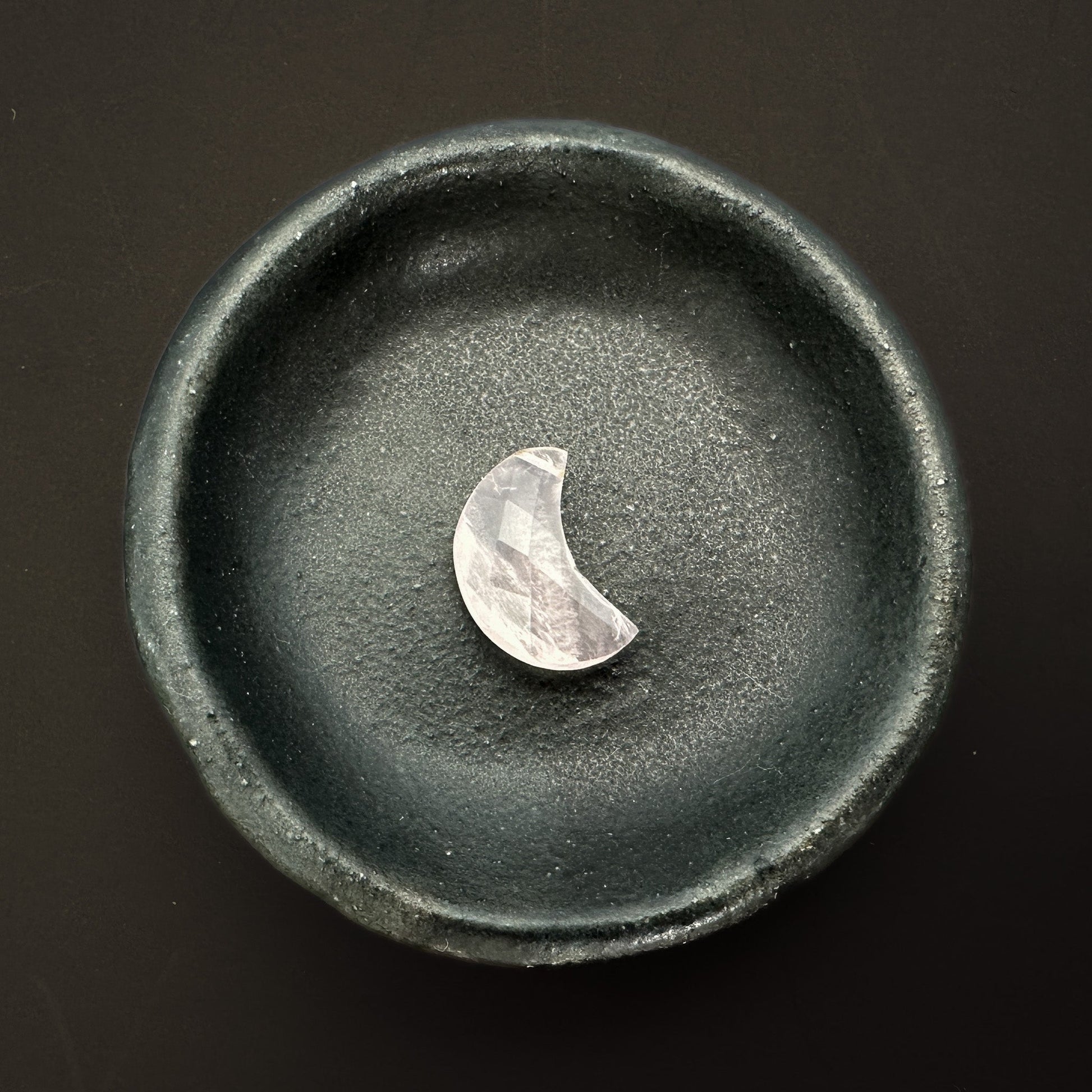 Rose Quartz 16mm Faceted Crescent Moon Briolette Bead - 1 pc. (P2428)-The Bead Gallery Honolulu