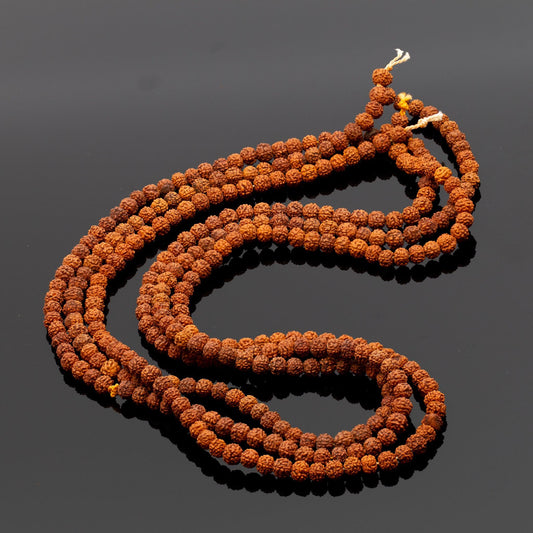 Rudraksha 4mm Round Bead - 18" Strand