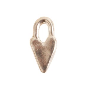 Rustic Heart 14x7mm Plated Charm (1 pc/M1957)-The Bead Gallery Honolulu