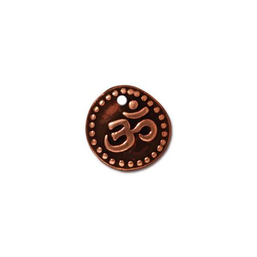 Rustic Om Coin Charm (3 Colors Available) - 2 pcs.