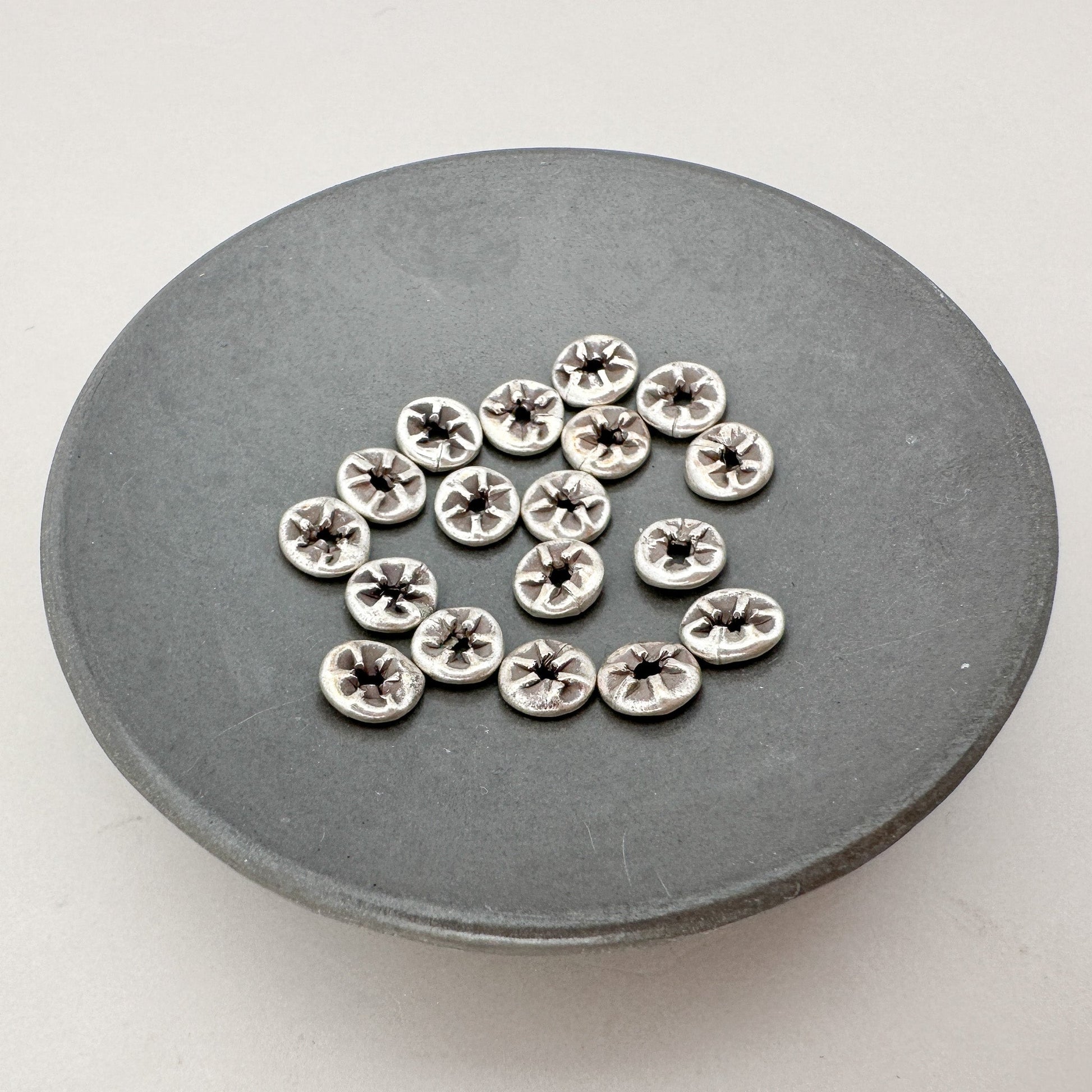 Rustic Rippled Silver 7mm Spacer (Thai Silver) - 1 pc. (M1006)-The Bead Gallery Honolulu