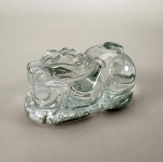 Rutilated Quartz Carved Pi Xiu Bead - 1 pc. (P2469)-The Bead Gallery Honolulu