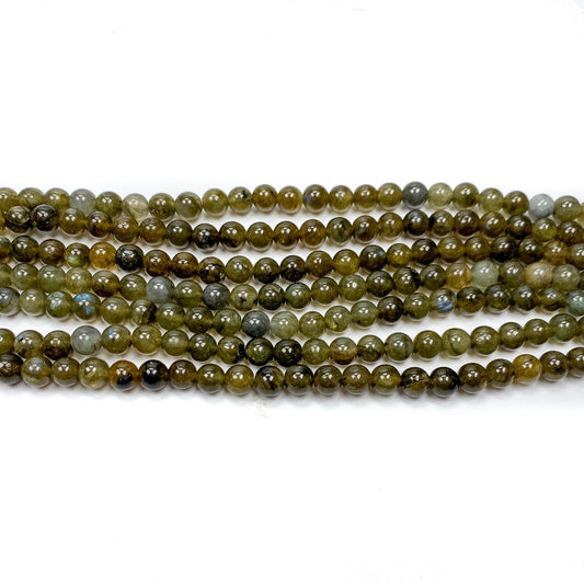 Sage Labradorite 6mm Round Bead - 15.5" Strand-The Bead Gallery Honolulu