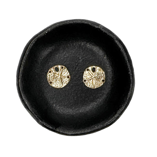 Sand Dollar Charm (Gold Filled) - 1 pc.-The Bead Gallery Honolulu