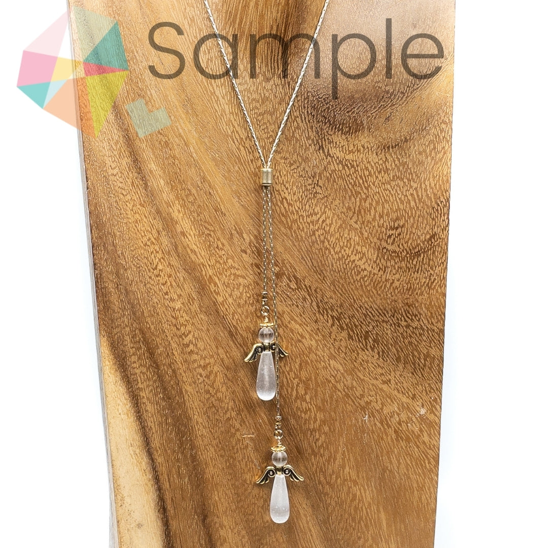 Selenite Angel Charm Kit (3 Metal Colors Available) - 1 Angel