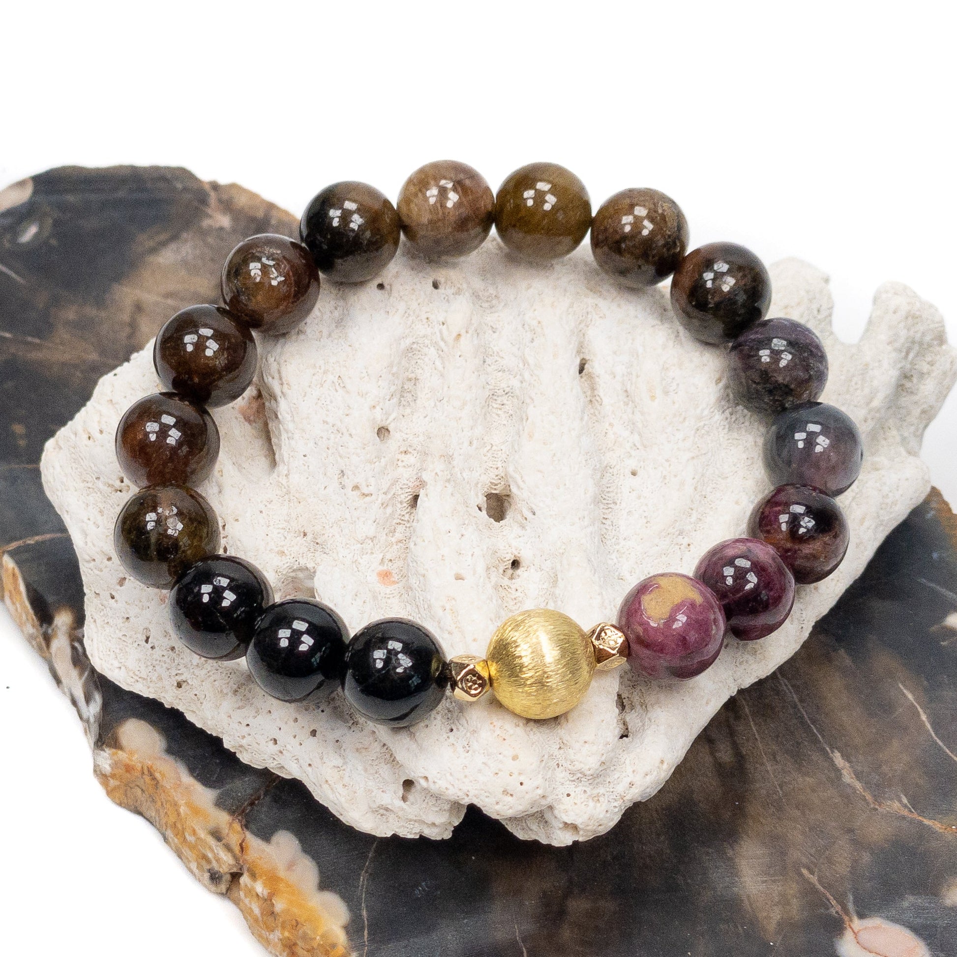 Shades of Tourmaline Stretchy Bracelet (3 Bead Sizes Available) - Gemstone Strand or Finished Bracelet