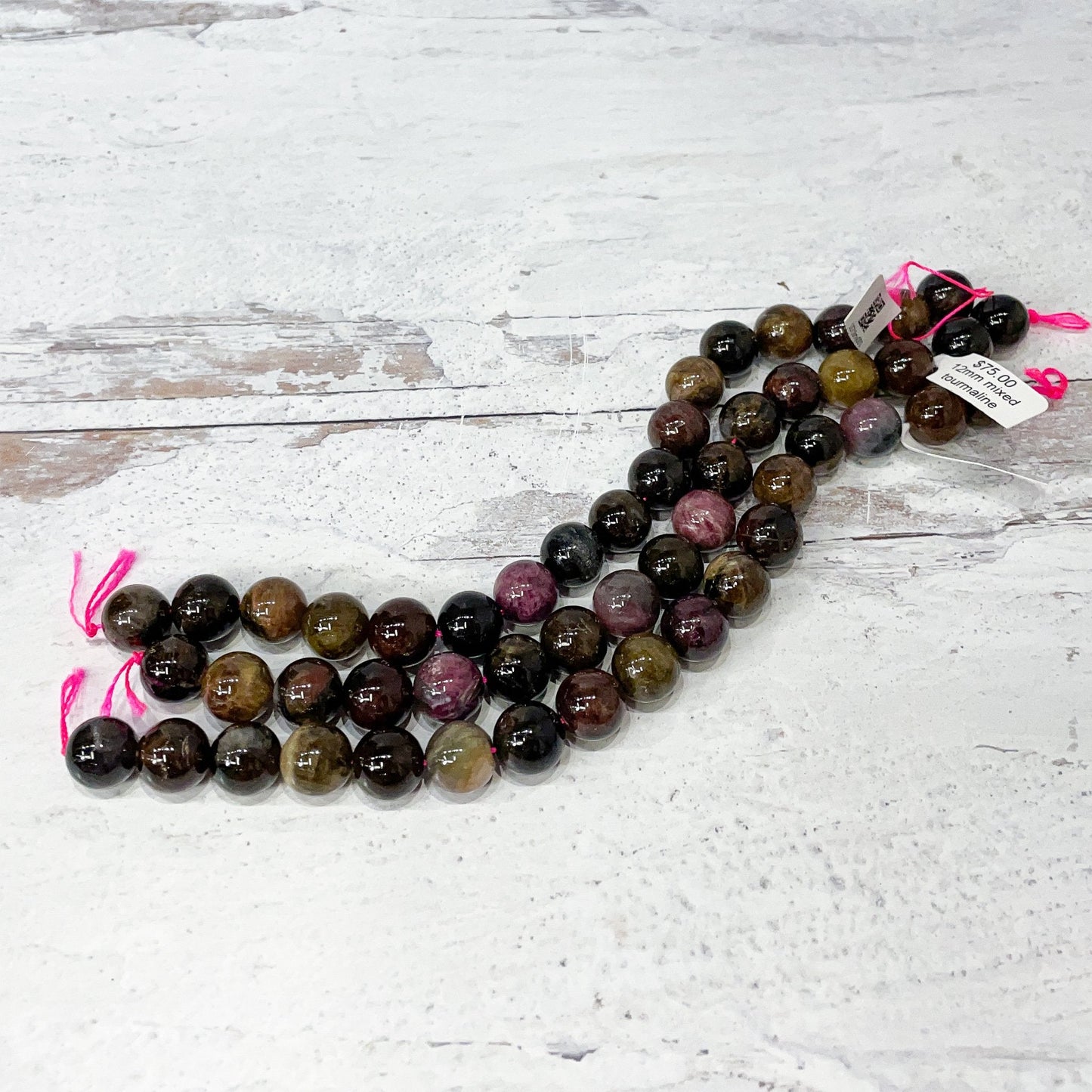 Shades of Tourmaline Stretchy Bracelet (3 Bead Sizes Available) - Gemstone Strand or Finished Bracelet