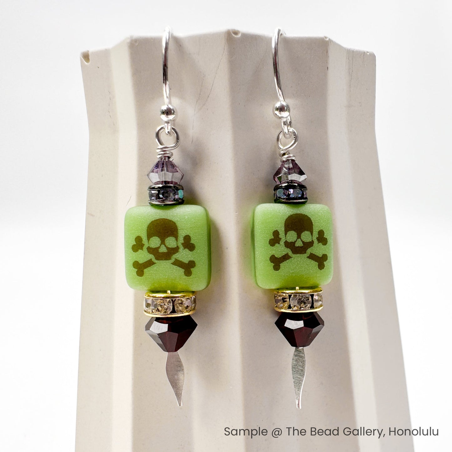 Skull and Crossbone Earrings Bead Mix - 1 set-The Bead Gallery Honolulu