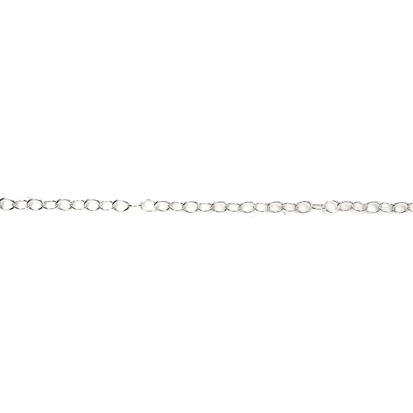 Small Fluffy Cable Chain - Sterling Silver (6in/CH106)-The Bead Gallery Honolulu