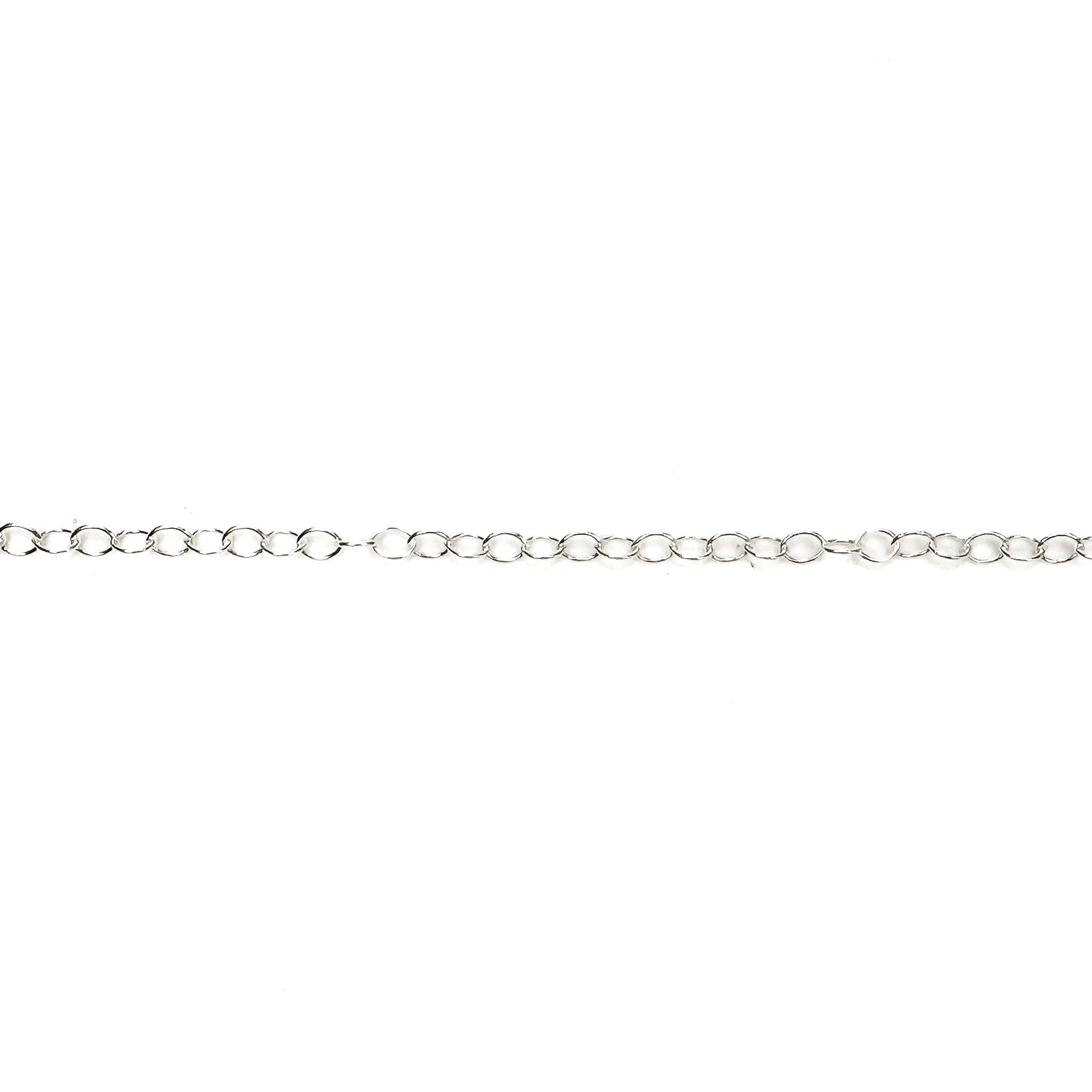 Small Fluffy Cable Chain - Sterling Silver (6in/CH106)-The Bead Gallery Honolulu