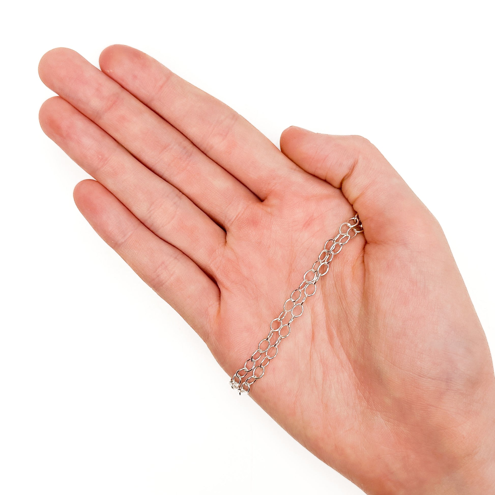 Small Fluffy Cable Chain - Sterling Silver (6in/CH106)-The Bead Gallery Honolulu