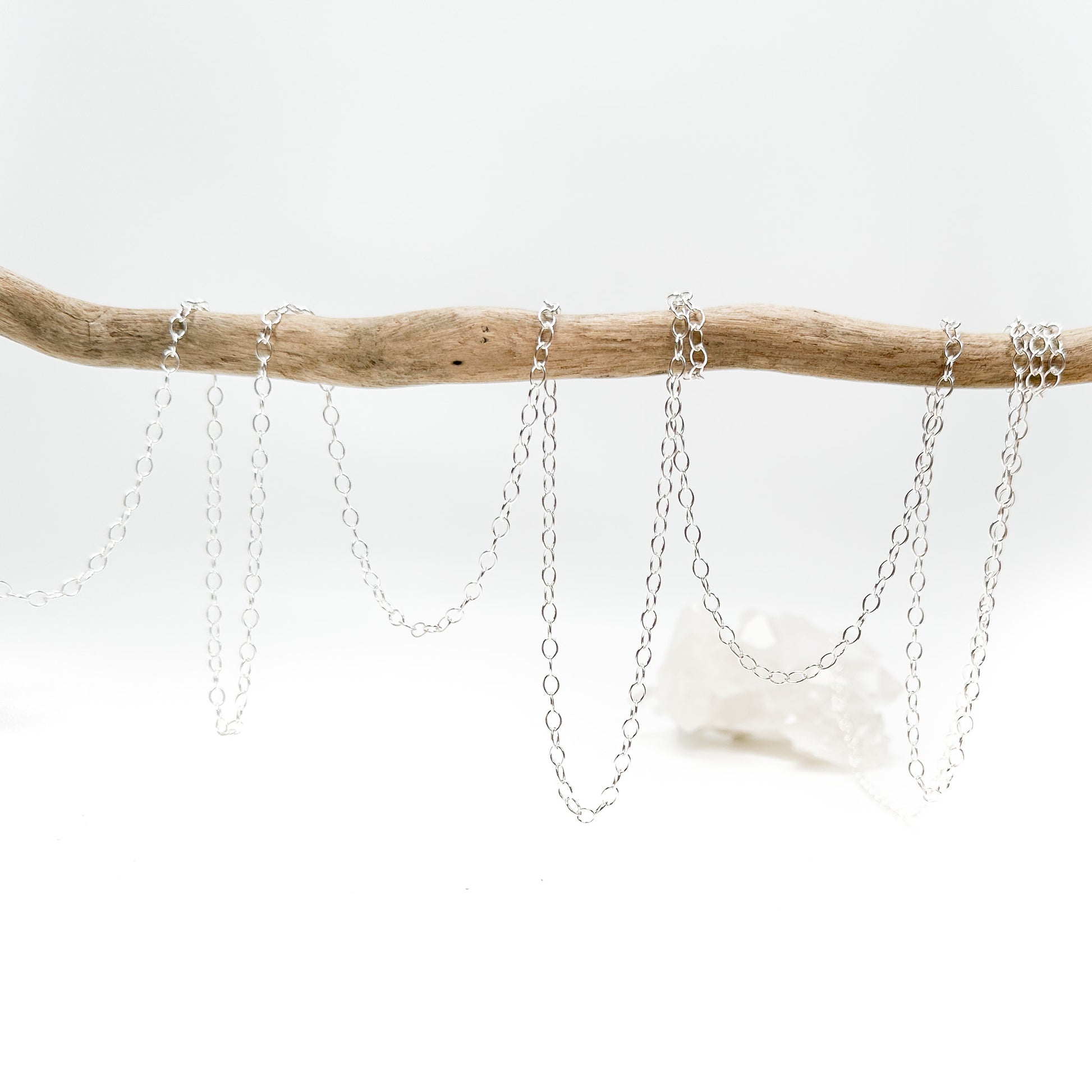 Small Fluffy Cable Chain - Sterling Silver (6in/CH106)-The Bead Gallery Honolulu