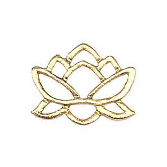 Small Full Lotus Bloom Link Charm (3 Colors Available) - 1 pc.