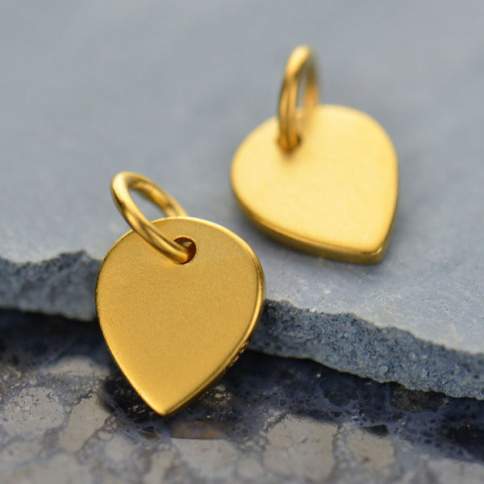 Small Lotus Petal Drop Charm (Gold Plated) - 1 pc.