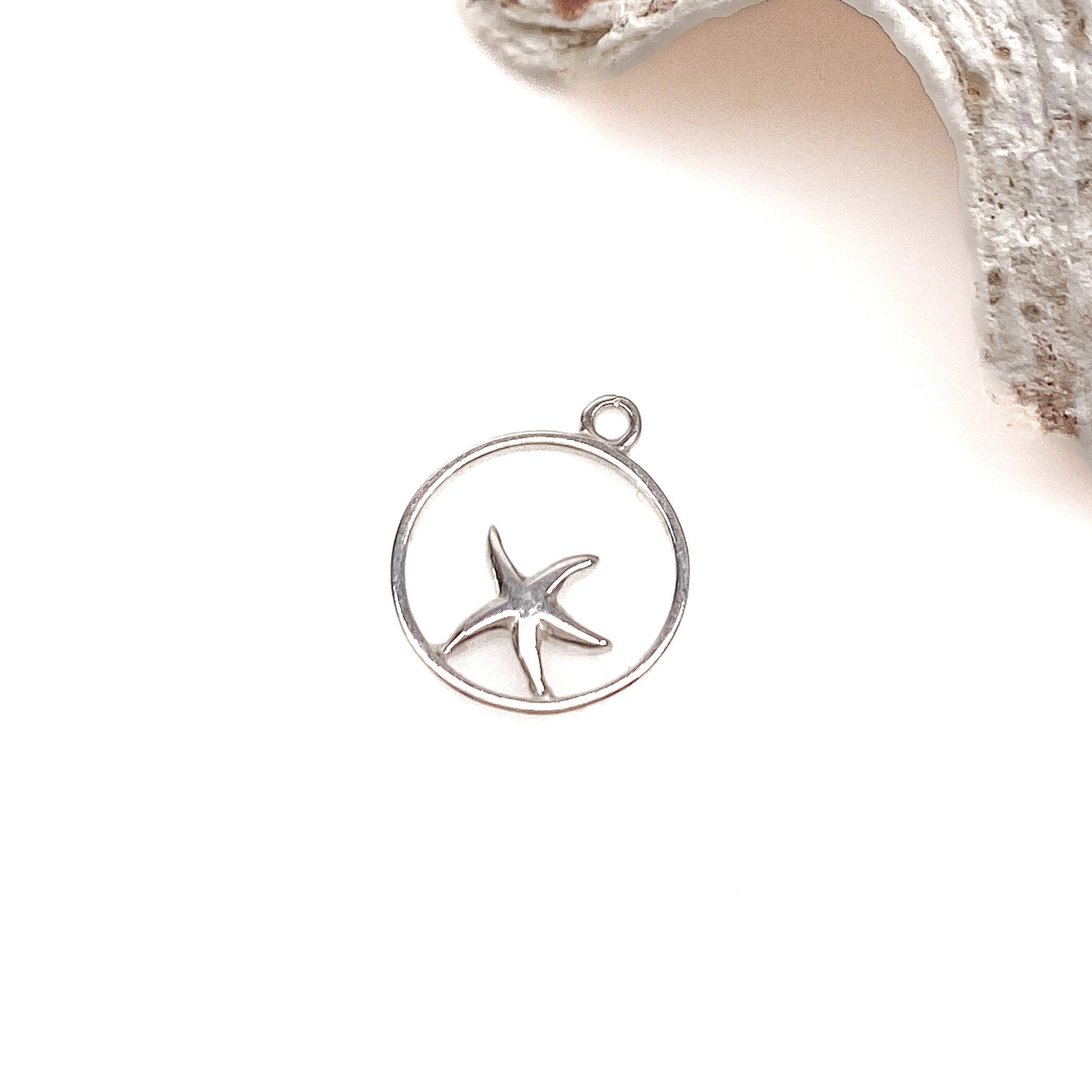 Starfish Charm in Frame (2 Metal Options Available) - 1 pc.