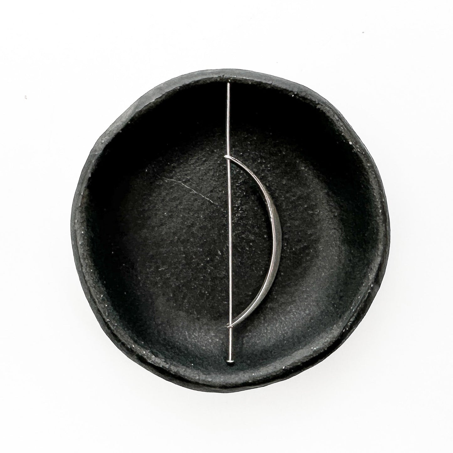 Sterling Silver Crescent Link with Two Holes - 1 pc. (M402)-The Bead Gallery Honolulu