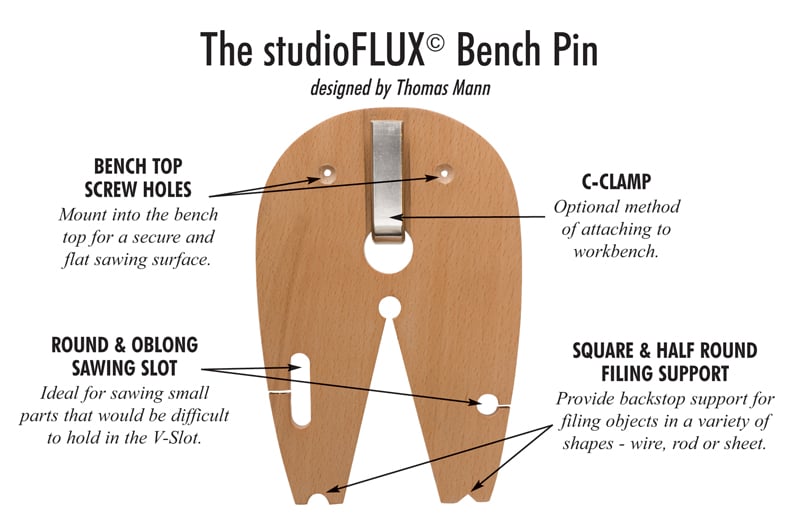StudioFlux Bench Pin C-Clamp-The Bead Gallery Honolulu