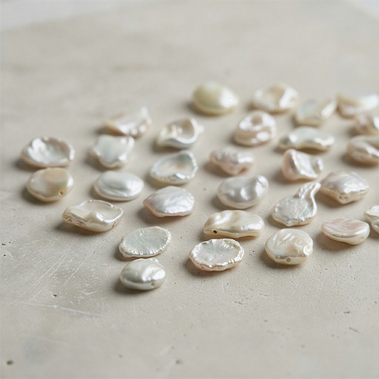 Freshwater Pearl Natural White Tip Drill Keshi Bead - (1 pc/P3452)