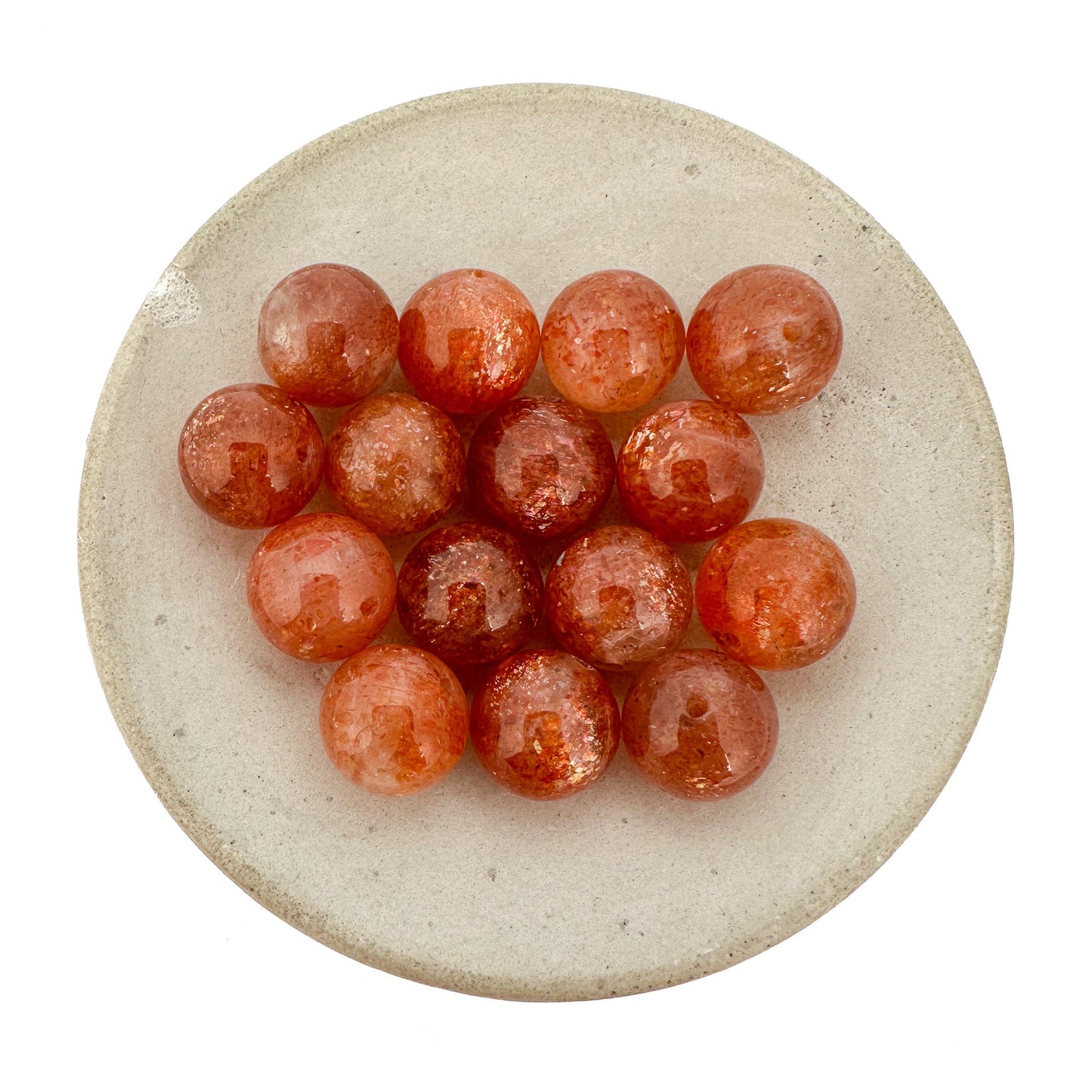 Sunstone Smooth Round Bead (3 Sizes) - 1 pc. (P3224)-The Bead Gallery Honolulu