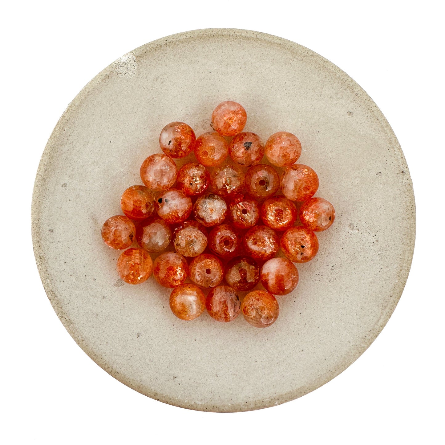 Sunstone Smooth Round Bead (3 Sizes) - 1 pc. (P3224)-The Bead Gallery Honolulu