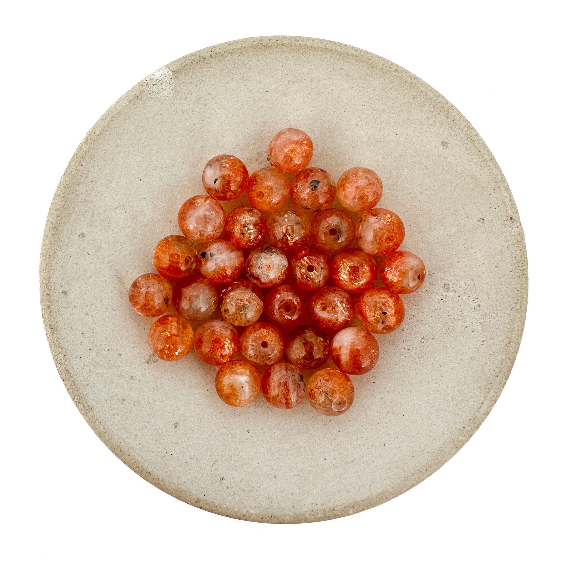 Sunstone Smooth Round Bead (3 Sizes) - 1 pc. (P3224)-The Bead Gallery Honolulu